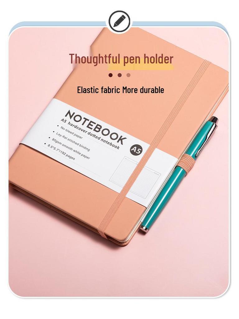 Custom A5 PU Notebook with Strap - Portable, Logo-Printable Business Journal, A6 Size Available