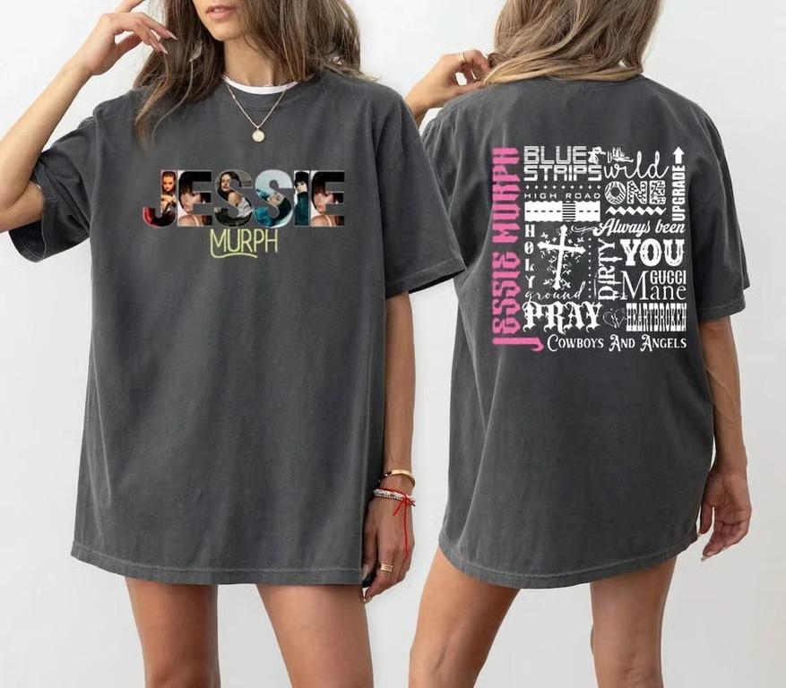 Jessie Murph Tee Worldwide Hysteria Tour 2025 Inspired Double Sided T-Shirt Unisex T-Shirt XXXL