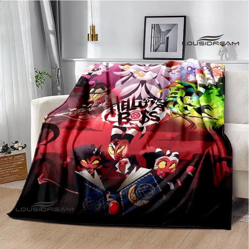 H-Helluva-Boss Cartoon printed blanket Warm Flannel blankets Picnic blanket throw blankets Home bed linings Birthday Gift