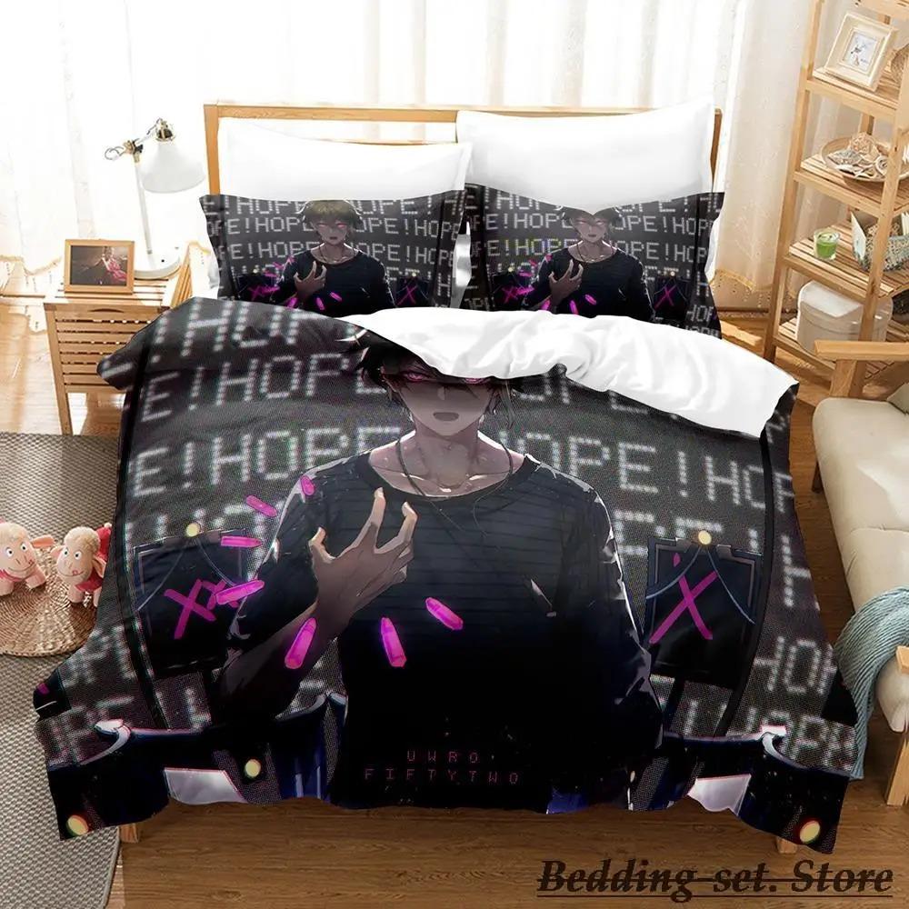 Danganronpa V3 Bedding Set Cartoon Anime three-piece set Adult Kid Bedroom Duvetcover Sets Kawaii Girls comforter bedding sets