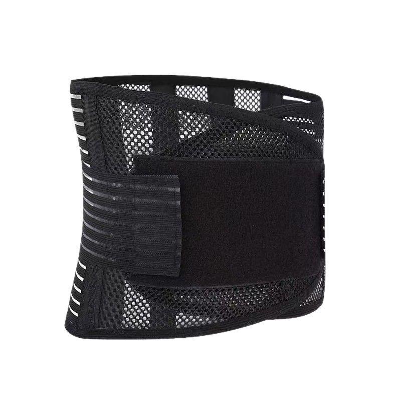 Ceinture de soutien lombaire respirante avec plaque d'acier pour soulager les maux de dos – Unisexe, légère, adaptée à l'été