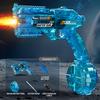 Rechargeable Electric Water Shooter with 800ml Tank & 32ft Range Full-Auto Splash Tot with LED Lights Effect Summer Outdoor Toy for Kids Teens Adults