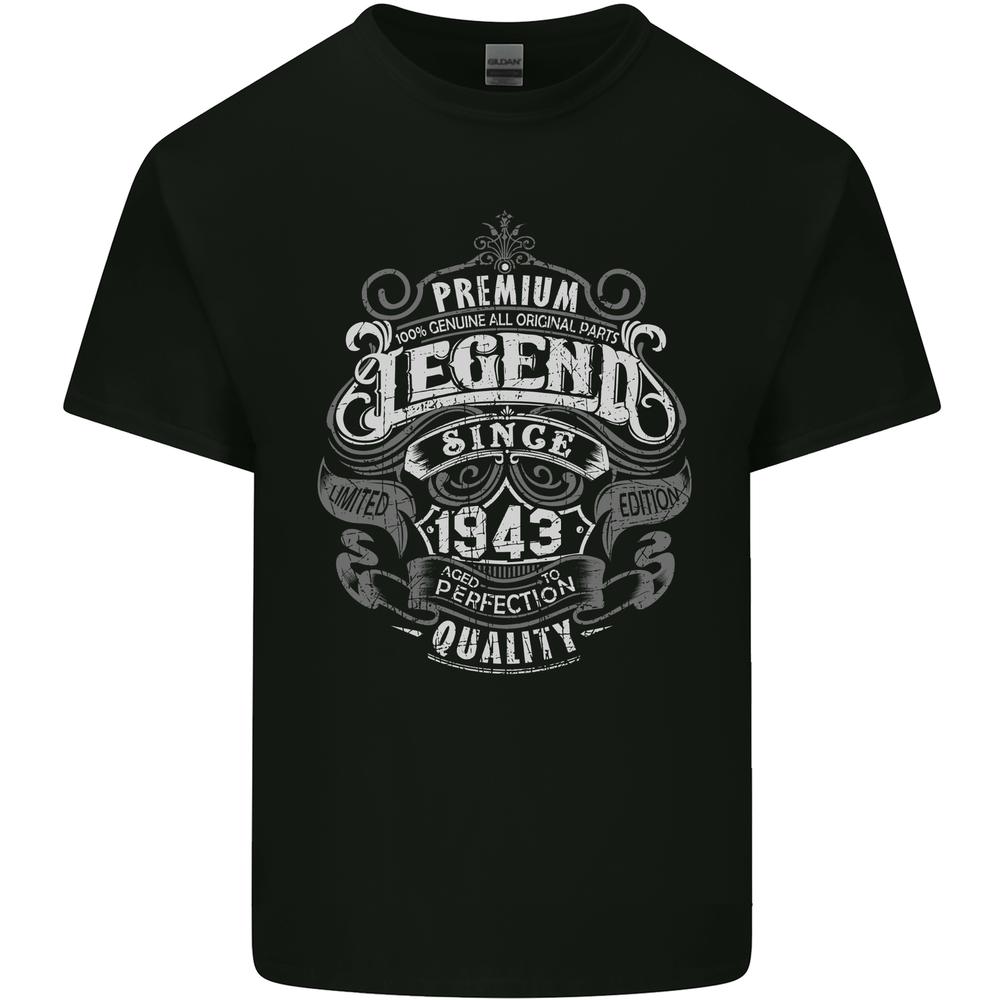 26 Premium Legend 82nd Birthday 1943 Mens Cotton T-Shirt Tee Top Unisex T-Shirt L