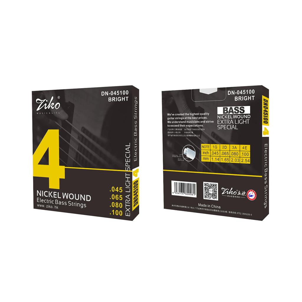 ZIKO Electric Bass Strings 4/5/6 String Bass Carbon Steel Hexagonal Alloy Beginner Professional Practice Strings Bass Accessory