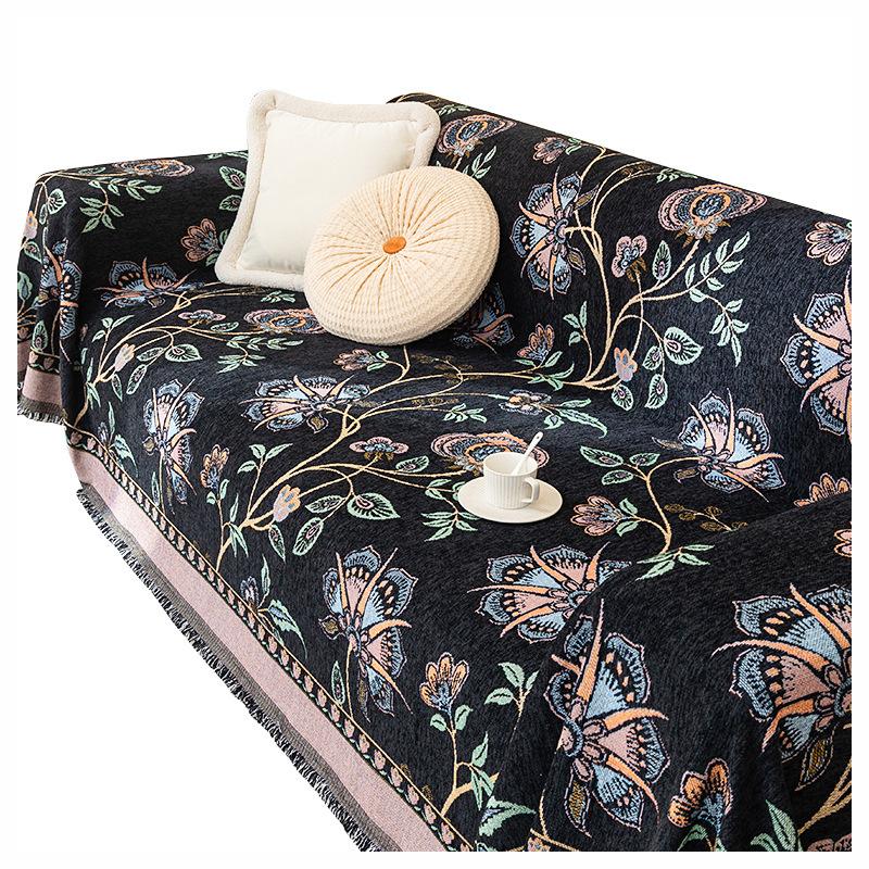 Toalla para Sofá Europeo Entry Lux Tela de Cubierta Completa de Alta Gama Antideslizante Resistente a las Manchas Cubierta Universal para Sofá Anti-Arañazos Cubierta No Adherente de Piel