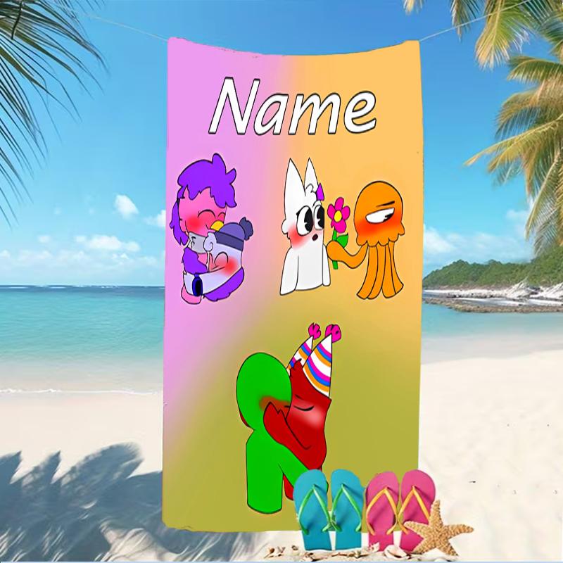 Customizable Personalized Beach Towels Garten Of Banban Themed designs.Suitable for the Beach, Yoga, Sports;ideal As Beach Accessories