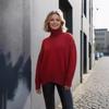 European & American Women's Thick Knit Sweater - Autumn/Winter, Loose High Neck Pullover