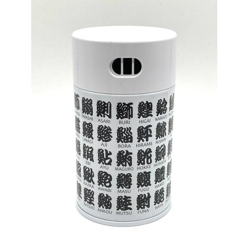 Shaking Can, Papatto, Sushi Moji (Sushi Letter) Design, 40g-60g Capacity, for Powdered Tea, Matcha, and Seasonings, Storage, Tea Caddy