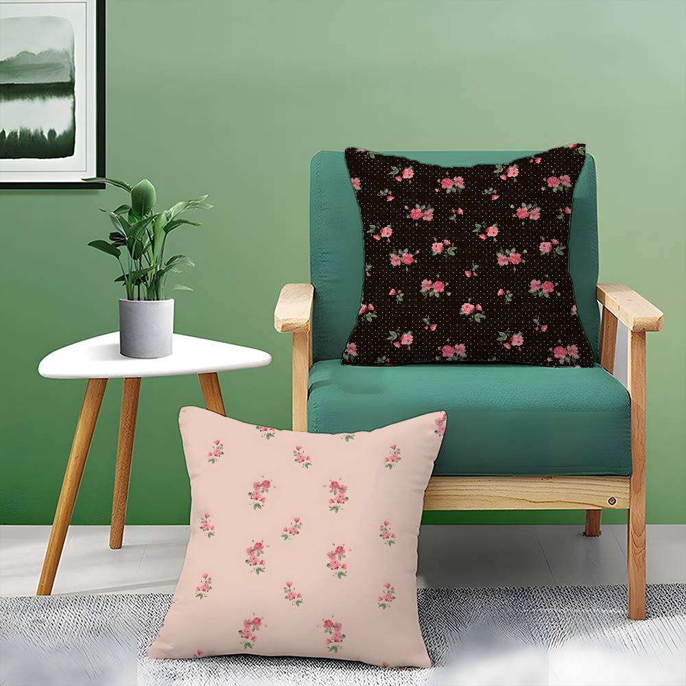 Warm Roses Bloom In Midsummer Pillow Case Comfort Sofa Bed Silky elegant Invisible zipper Decorative cushion cover