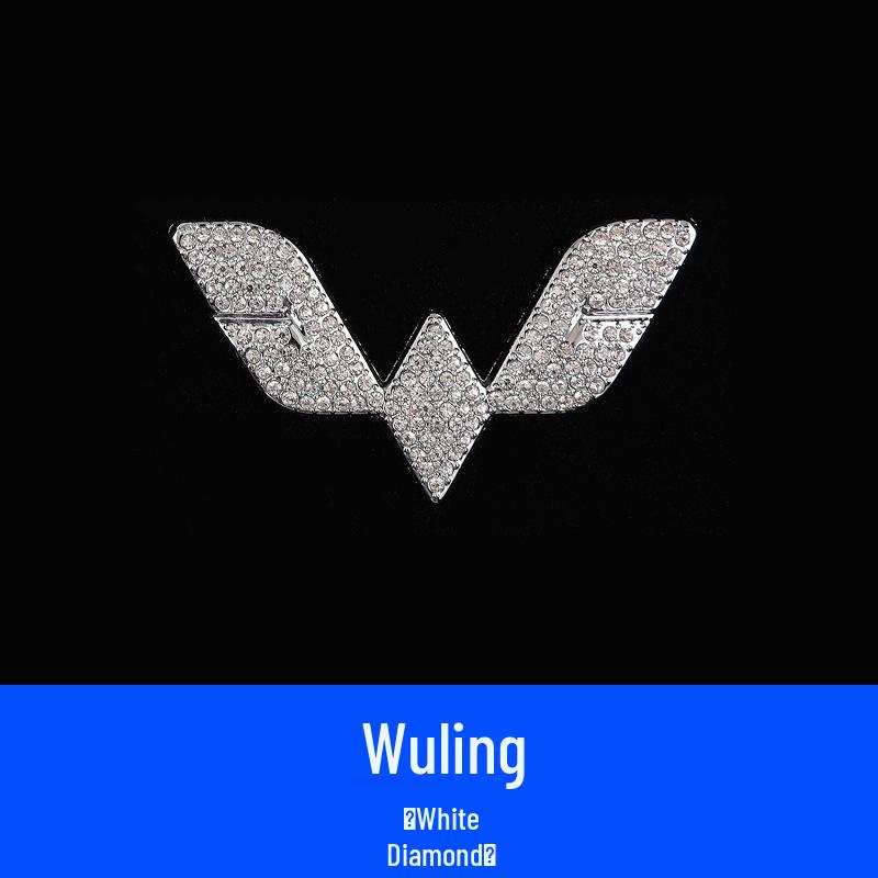 Naklejka z logo na kierownicę z cyrkoniami - Stylowa dekoracja wnętrza samochodu