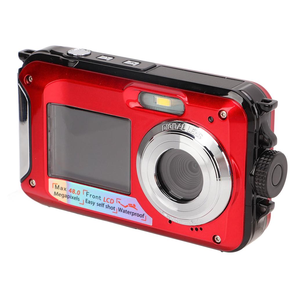 Full HD 2.7K 48MP 10ft Water Resistant Underwater Digital Camera 16X Digital Zoom Front Rear Double Screens Water Resistant Digital Camera