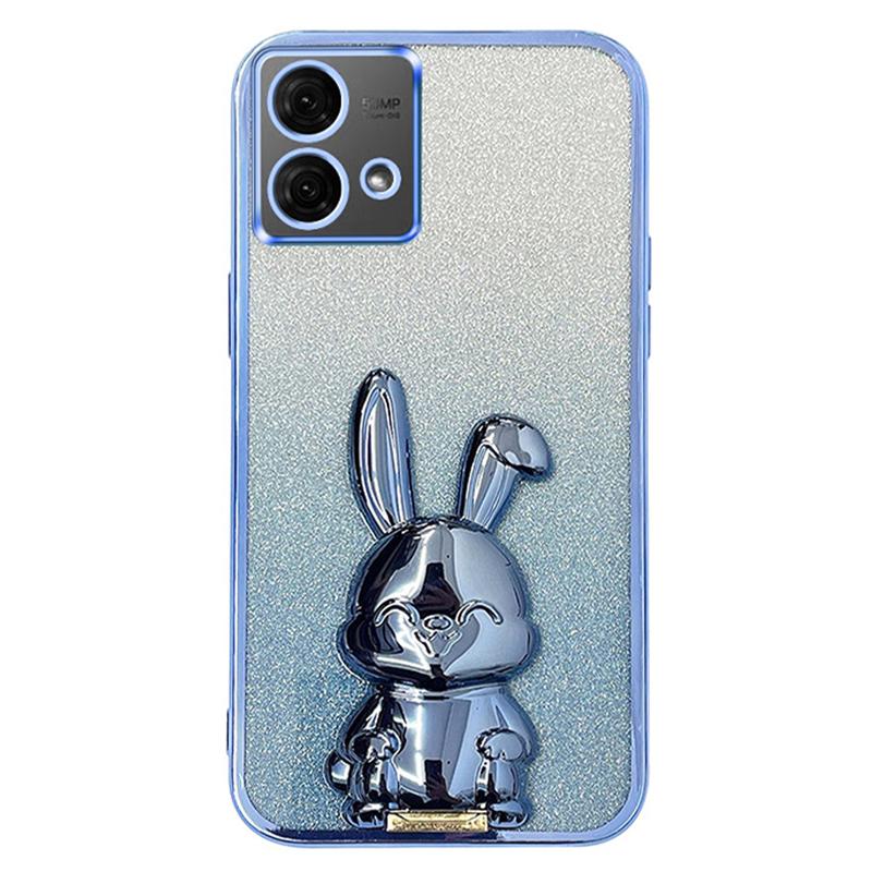 Funda fina con bonito conejo para Motorola Moto G84 5G, antigolpes, con soporte para teléfono