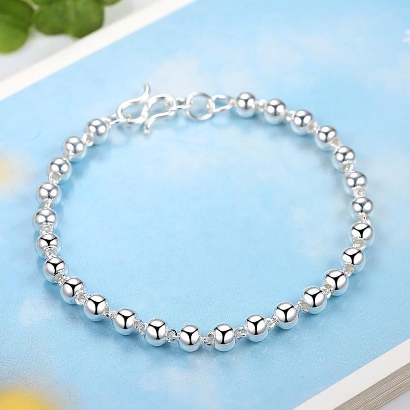 Silver Bead Bracelet - Stylish, High-Quality, Simple Designs for Women and Students