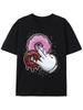 Funny Tee Premium Manga Cotton Men T-Shirts Pink Donut