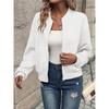 Spring and Autumn Women's New Fashion Checkered Zipper Round Neck Long Sleeve Coat for Women