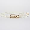 Women's Korean Style Candy Color Knotted Braided Leather Belt with Clip Buckle