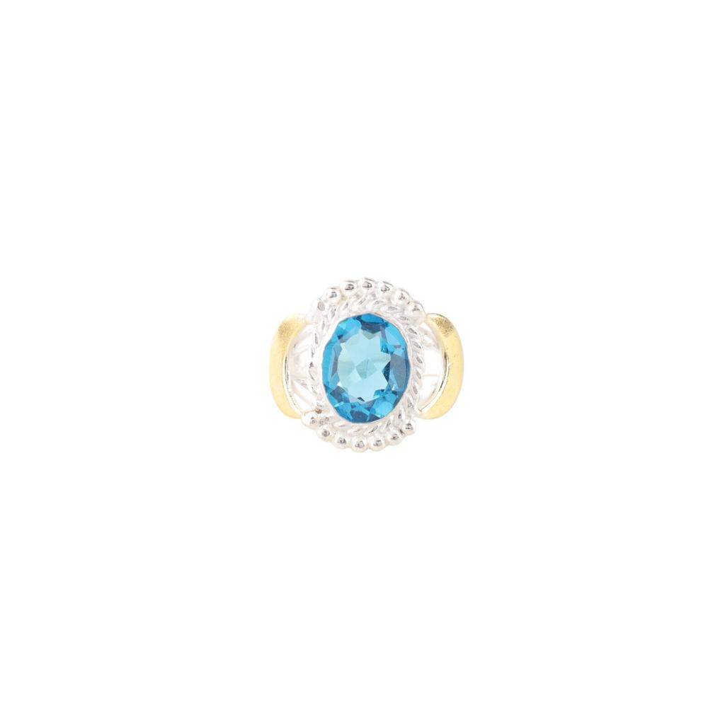 Swiss Blue Topaz Gemstone 925 Sterling Silver Jewelry Beautiful Bridesmaid Ring RR-61-11