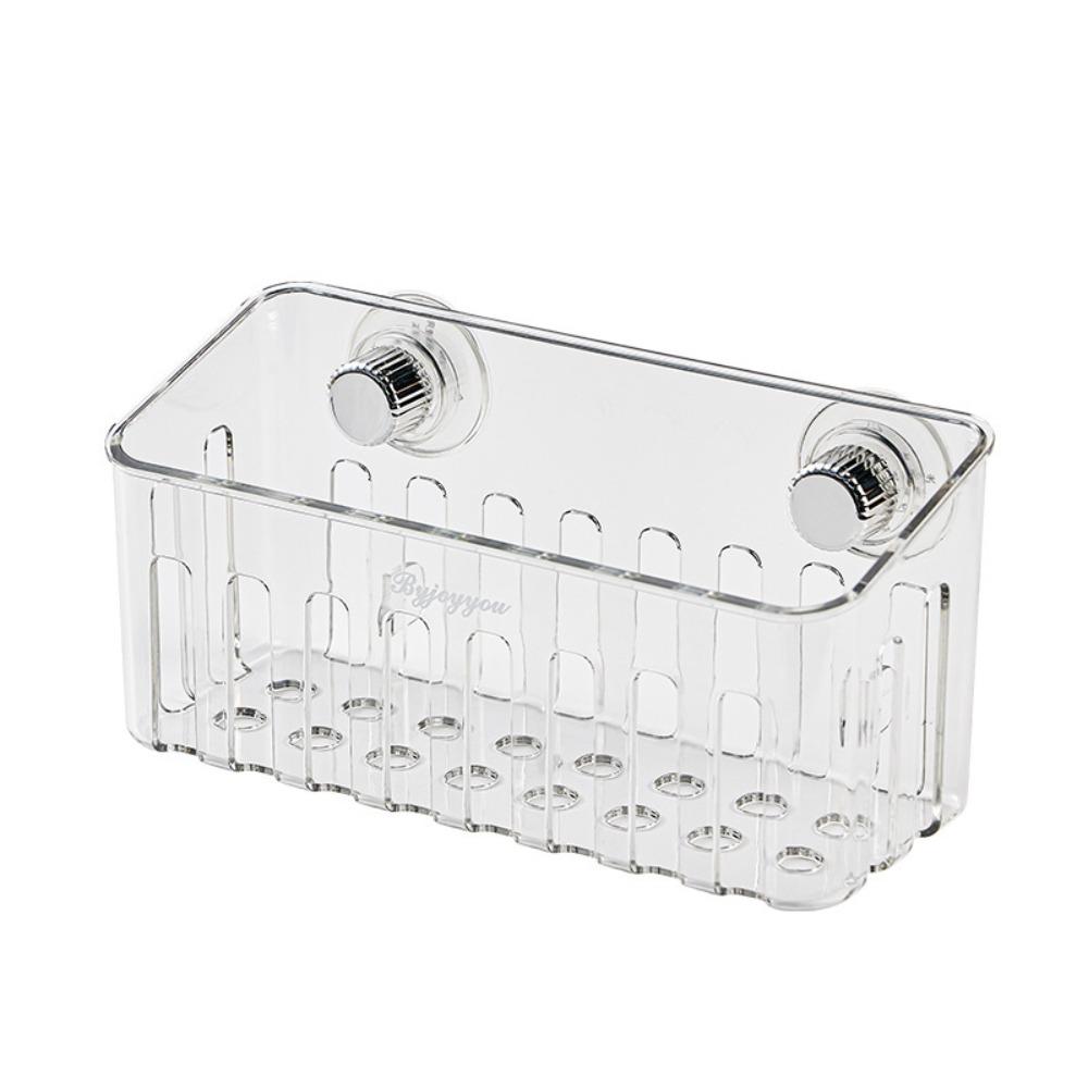 Multi Functional Bathroom Suction Cup Corner Shelf Rotating Sponge Holder  Kitchen Supplies