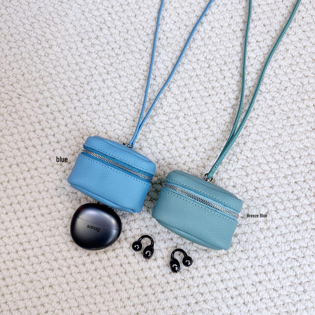 2025 Stylish Cowhide Mini Purse: Neck Hanging Lipstick, Earphone, Coin Holder