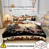 Retro Bettwäsche-Set Wald Bär Hirsch Druck Bettwäsche-Set Weiche Bequeme Bettbezüge Für Schlafzimmer Gästezimmer