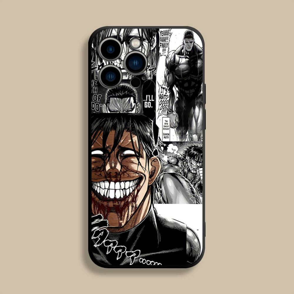 K-Kengan A-Ashura Phone Case For iPhone 17,16,15,14,13,12,Pro,Max,Plus,E,SE4,Air,Mini Black Soft Cover
