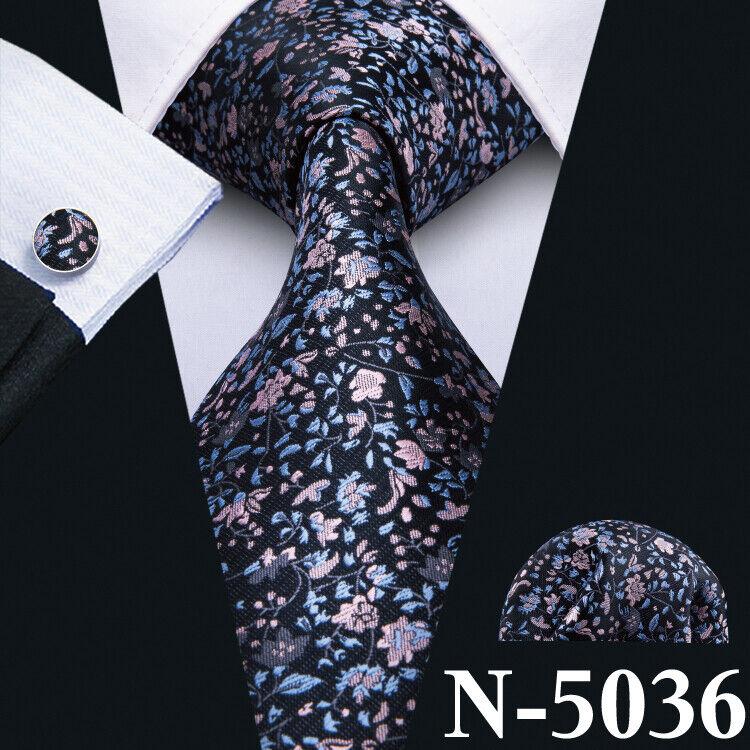 Coole Krawatten für Herren, 8 Stile, gestreift, kariert, Krawatte, Einstecktuch, Manschettenknöpfe, Set für Hochzeit, Geschäftsparty