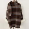 OFTBUY New Winter Women Coat Real Natural Fox Fur Cuff Turn-down Double-faced Woolen Blends Jacket Thick Warm Casual Overwear