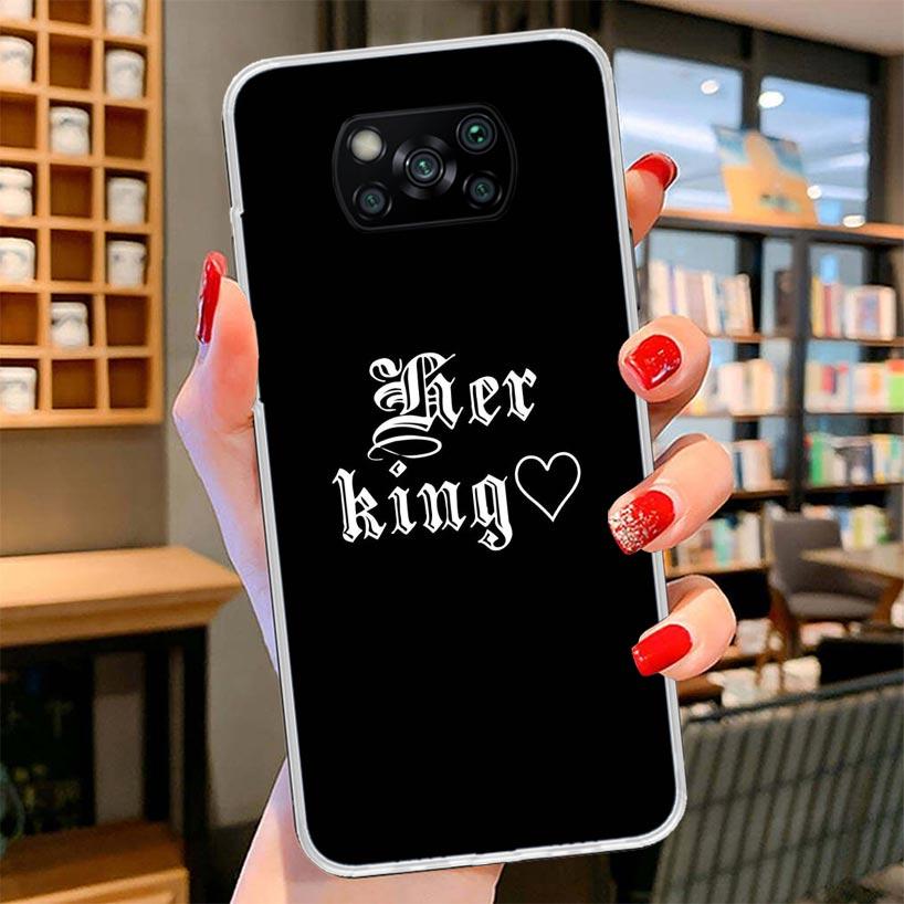 Lovers King Queen Cover Phone Case For Xiaomi Poco F7 Ultra X7 X6 X5 Pro M7 Redmi 15C 15 13C 13 12C 12 10C 10 9A 9C 9T 9 Shell P