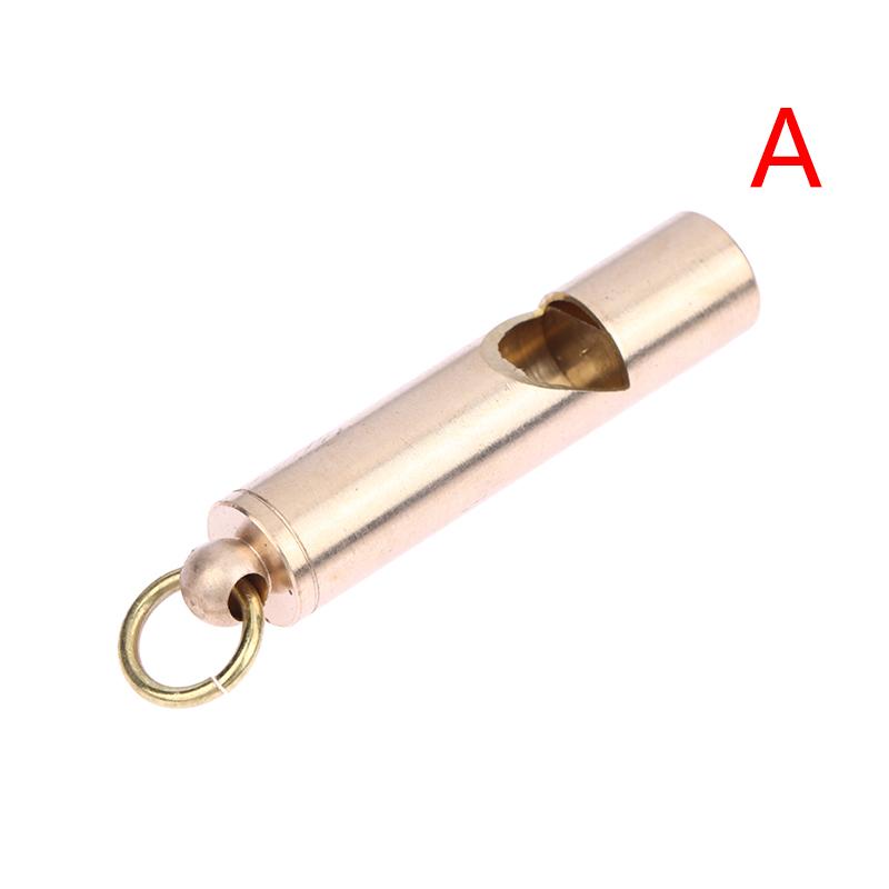 Kluczówka z mosiężnym gwizdkiem Wisiorek Outdoorowy Survivalowy Przenośny Jednorurowy Wybuchowy Wysokiej Częstotliwości Wysokotonowy Gwizdek