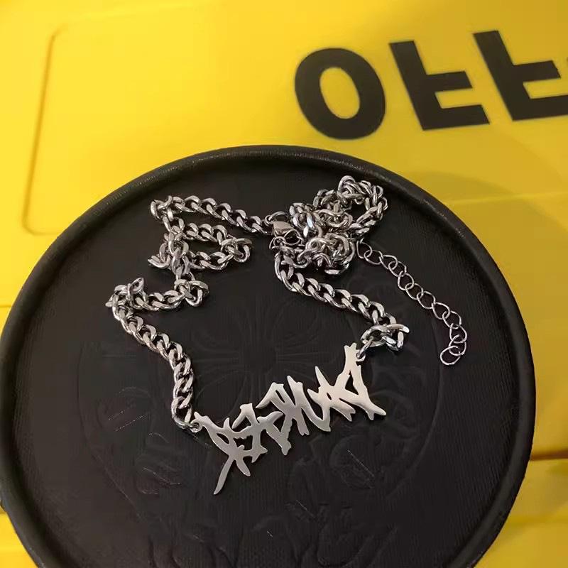 High-End Men's Hip-Hop Titanium Necklace with Thorn Pendant