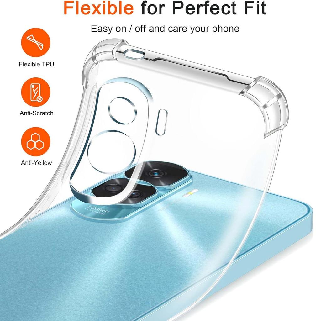 Luxury Clear Phone Protect Case For Honor 90 Lite Shockproof Protect Case For Honor90 lite Back Cover Honor 90 lite