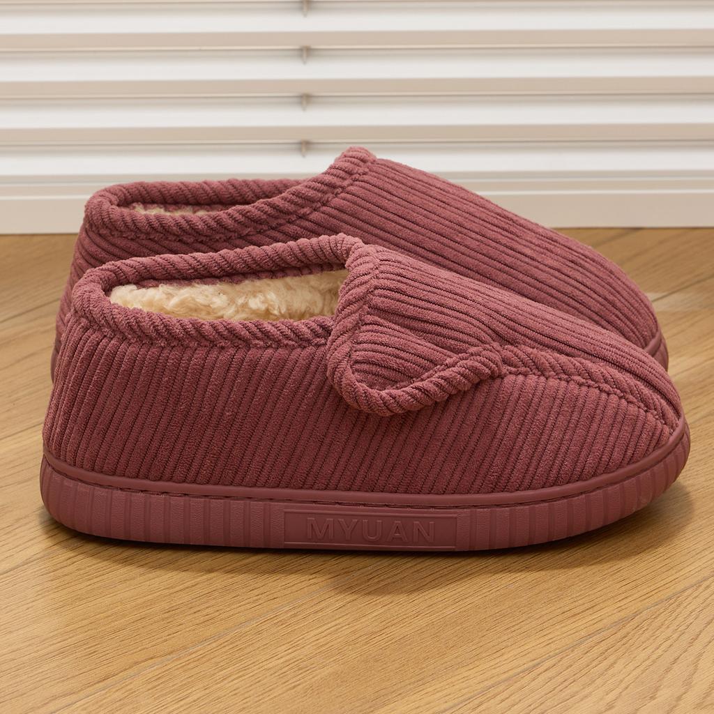 Winter Women Home Slippers Plush Warm Flat Slides Breathable Soft Non-slip Slippers Indoor Outdoor Men Casual Slippers