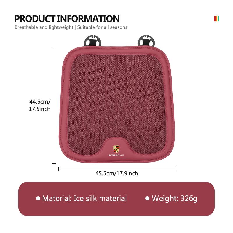 For Porsche Car Seat Cover Ice Silk Seat Pad Driving Cushion Anti-Slip Mat Carrera-GT 918-Spyder Boxster Cayenne Panamera Macan