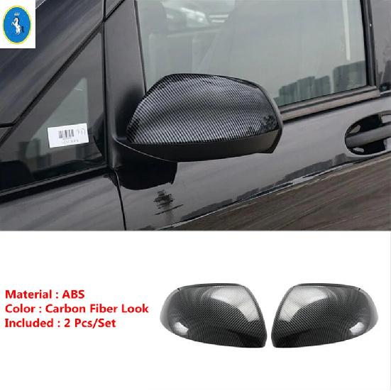 Fit For Mercedes-Benz Vito W447 2014 - 2025 Shiny / Carbon Fiber Look Rearview Mirror Cover Trim Cover Trim ABS Accessories