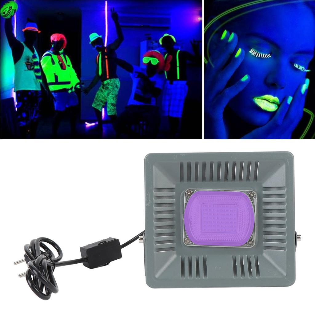 Violet LED Black Light Aluminum Alloy 50W 385 to 400nm IP65 Waterproofing Blacklight Flood Light for Party   Bar