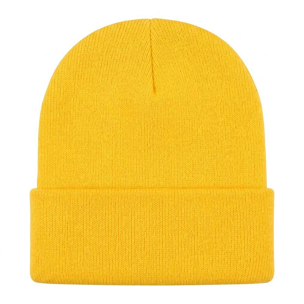 Autumn and Winter Solid Color Versatile Knitted Hat Men's and Women's Fashion Simple Wool Hat Street Trend Cold Hat Pullover Hat
