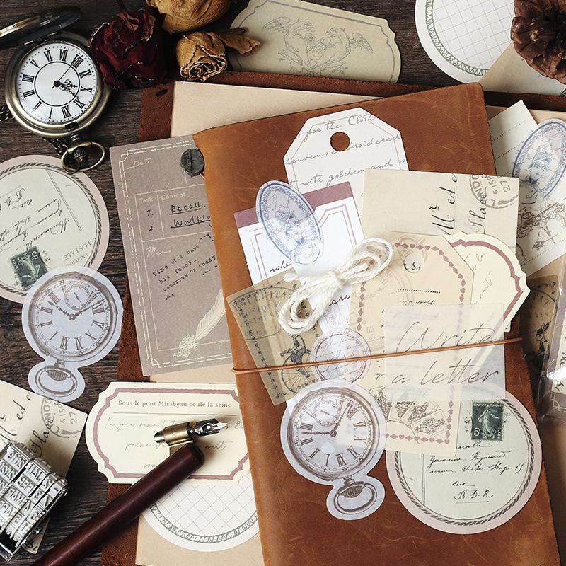 30-Piece High-Quality Vintage Non-Adhesive Mixed Craft Pack, Versatile Retro Cutouts for Themed Handmade