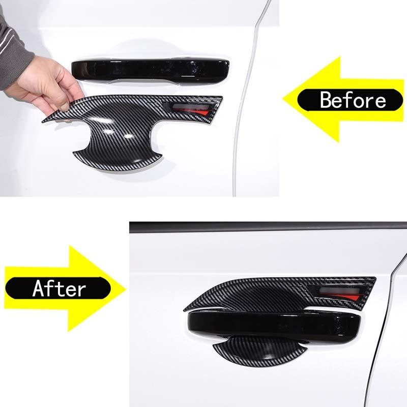 Exterior Door Handle Bowl Cover Trims Door Bowl Protector Sticker Car Accessories For Honda Civic 11th Gen FE  FL1