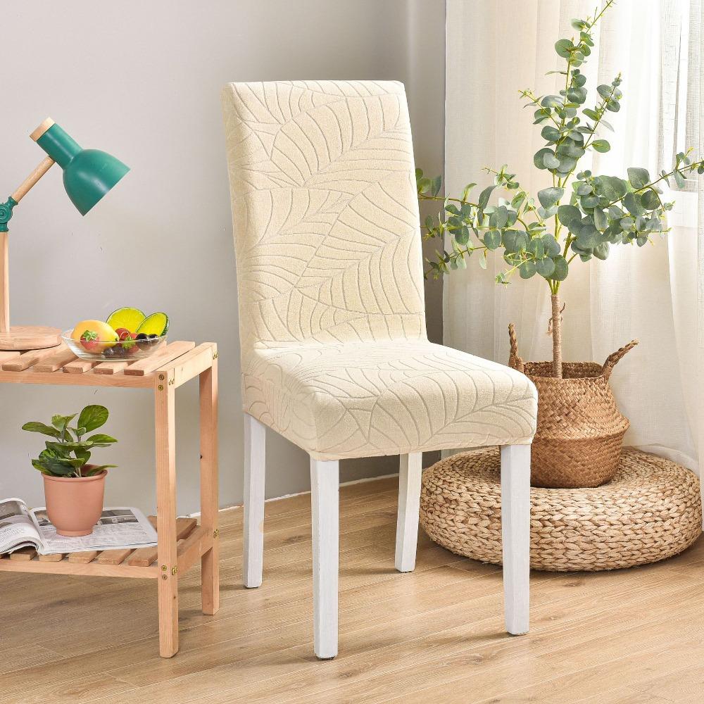 Knitted Waterproof Jacquard Chair Covers Stretch Elastic Sofa Slipcovers for Hotel Home Thickened Pure Color