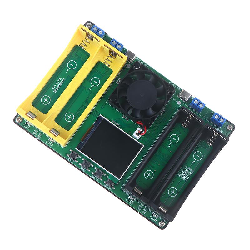 18650+21700 Type-C LCD 4 Channel Battery Capacity Tester MAh Lithium Battery Internal Resistance Detector For Battery Testing