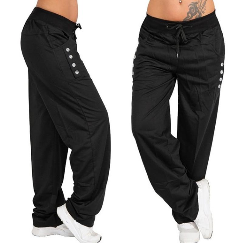 Bequeme, lockere, lässige, einfarbige Harlan-Yoga-Jogginghose für Damen