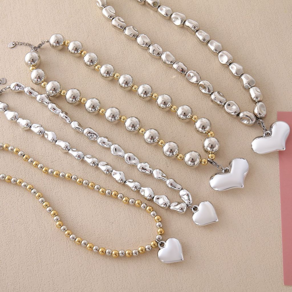 Heartshaped Bohemian Necklace With Natural Stone Beads For Womens Fashion Accessories