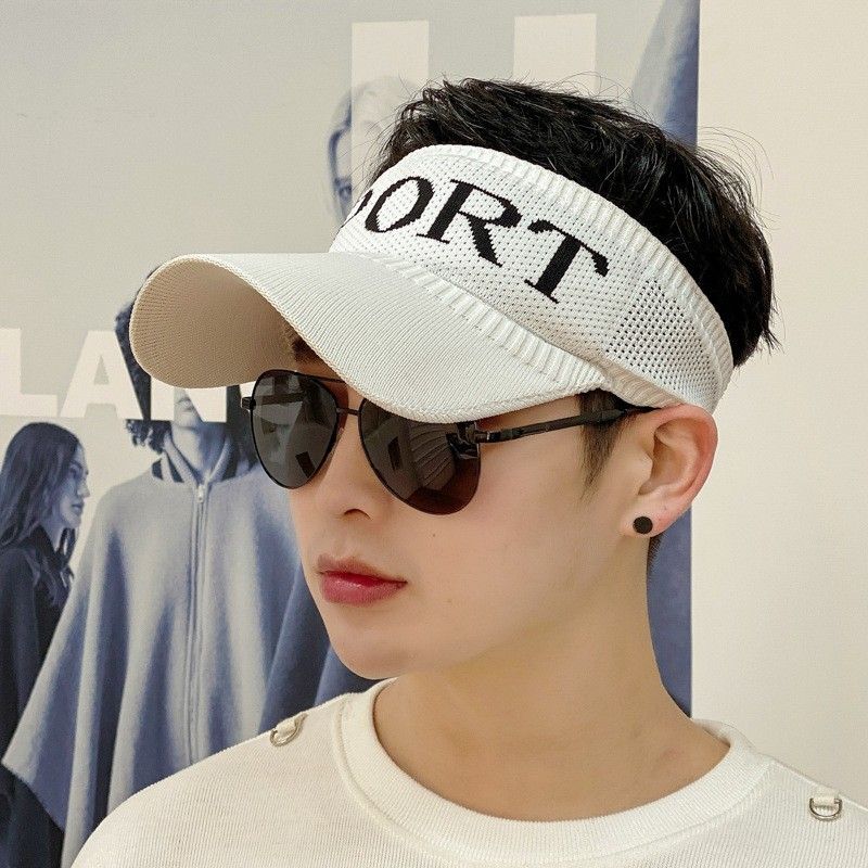 

Headband Topless Hat Female New Arrival Summer Sports Straw Hat Online Influencer Cute Cycling Classic Style Big Brim Hat [SP Empty Top] White