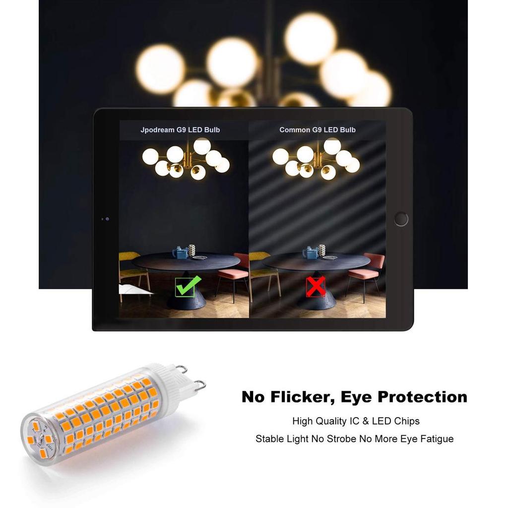 10 Adet G9 LED Ampul 10W Avize Işıkları AC 100V-265V 124 LED SMD2835 Titreşimsiz Seramik Oturma Odası Aydınlatma Lambası