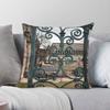 Columbia University Square Pillowcase Polyester Linen Velvet Pattern Zip Decor Sofa Cushion Case
