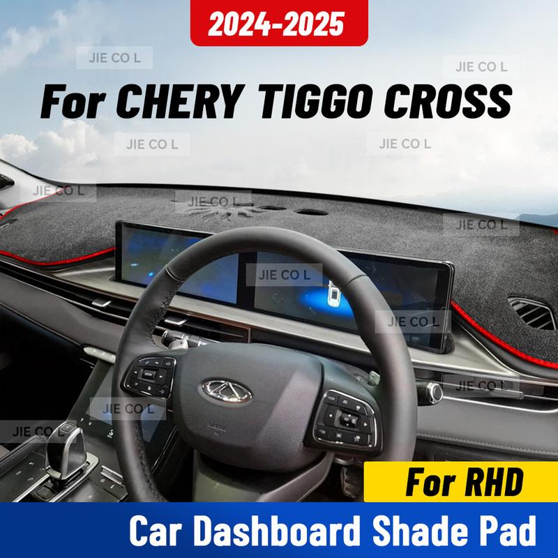 For CHERY TIGGO CROSS 2025 RHD Car Dashmat Anti-UV Dashboard Cover Dash Mat Sunshade Carpet Protective Accessories