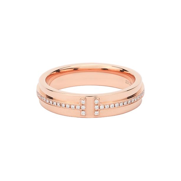 

Tiffany & Co. T Series Diamond-Studded Narrow Ring Unisex rings GRP09678 Box,5.5