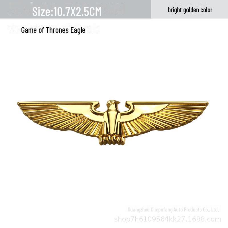 

Наклейка с логотипом автомобиля Game of Thrones 3D Metal Eagle - креативный дизайн высокого класса