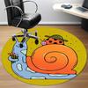 1pc Snail Ladybug Pattern Office Round Area Rug, Indoor Mat Suitable For Office, Under Office Chairs Bedroom Living Room Home Decor, Room Deco