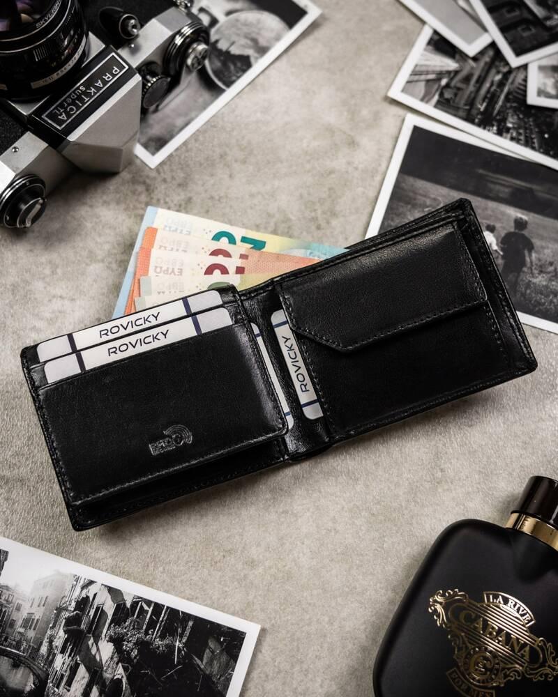 Herrplånbok i läder, liten - Pierre Andreus